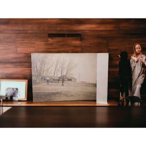 Postcards Photo Early 1900"s Vintage Men In Front of House